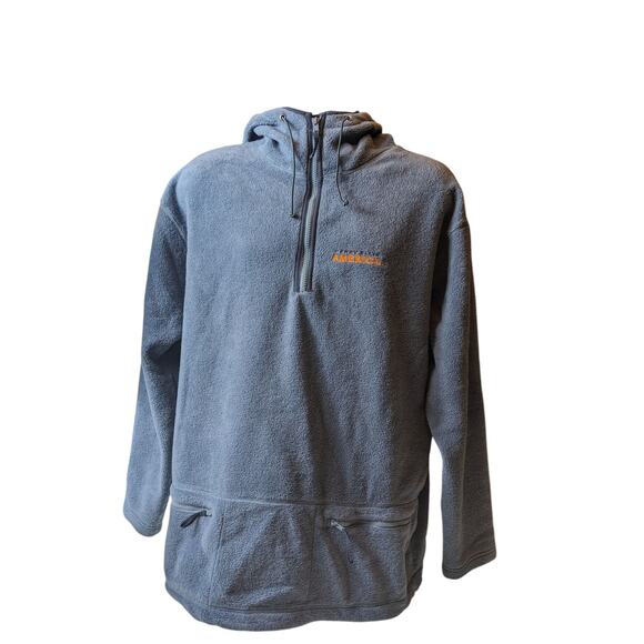 Perry Ellis Hoodie Mens Large Fleece Pullover Jacket Blue Zip Pockets Sweatshirt - Picture 13 of 16